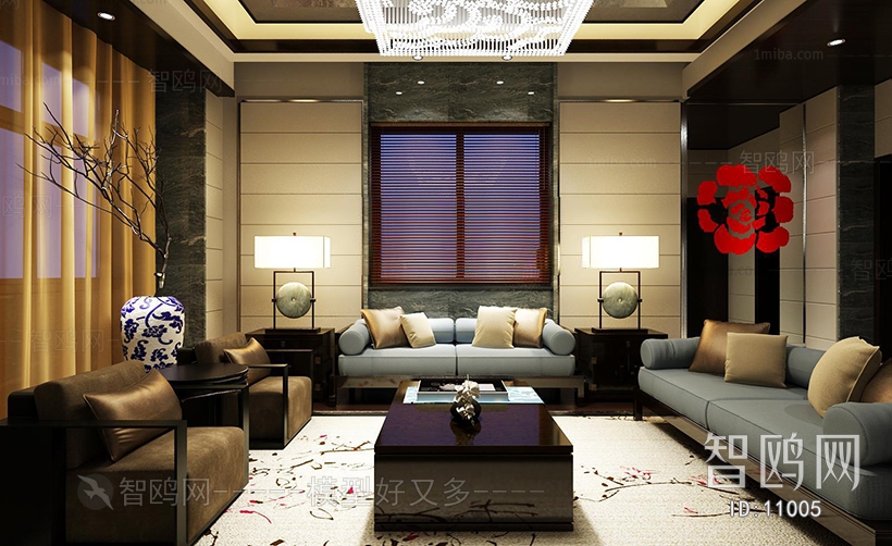 Modern New Chinese Style A Living Room