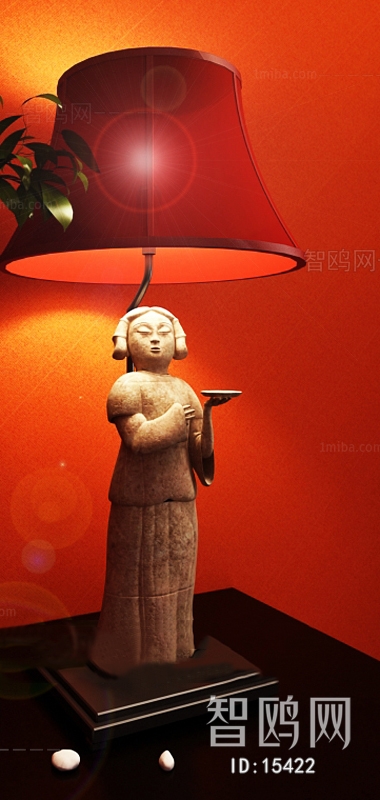新中式雕塑台灯