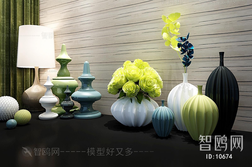 Modern Idyllic Style New Chinese Style Decorative Set