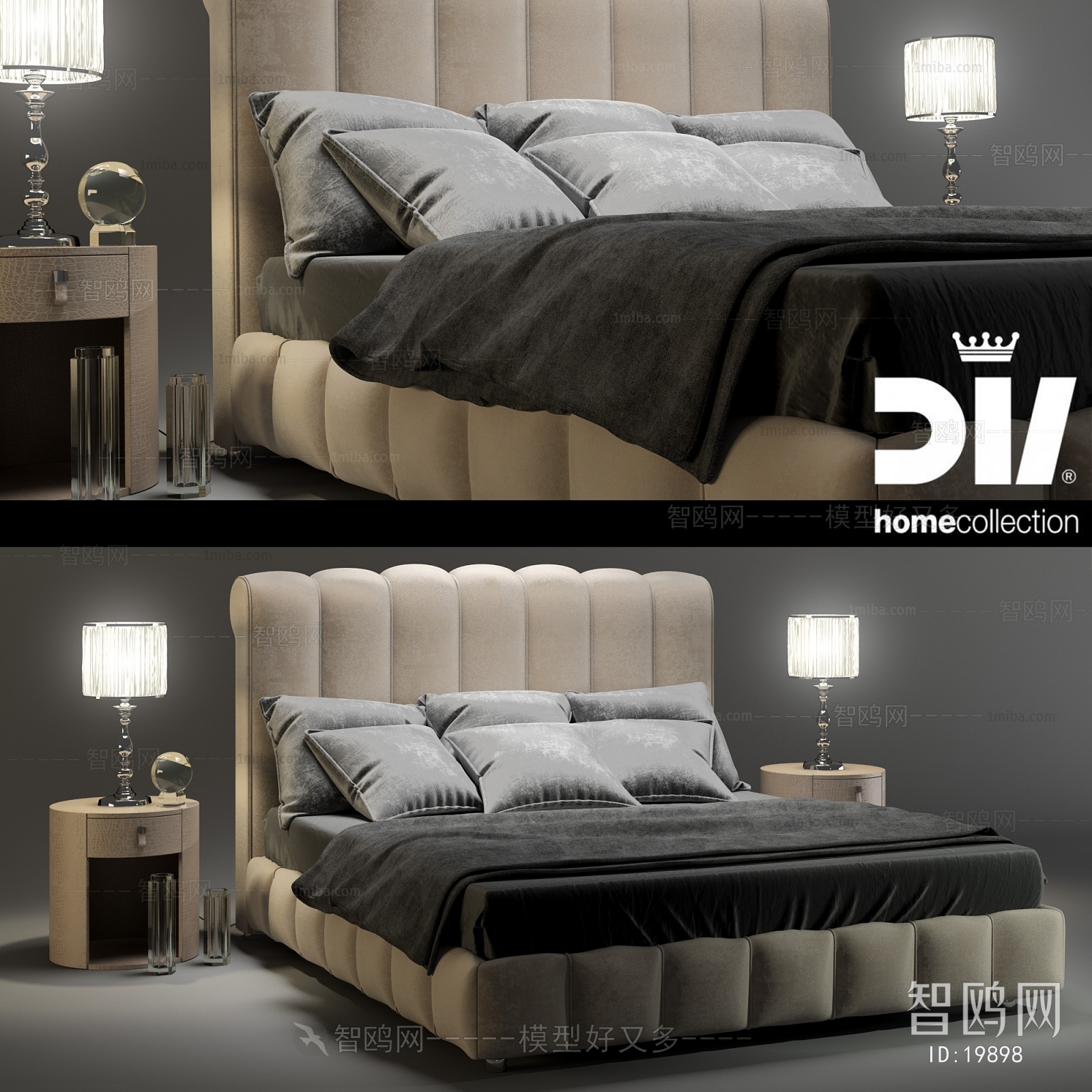 Modern Simple European Style Double Bed