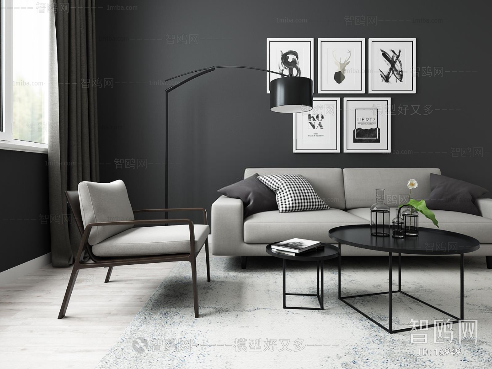 Modern Nordic Style A Sofa For Two