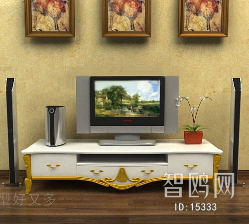 New Classical Style TV Cabinet