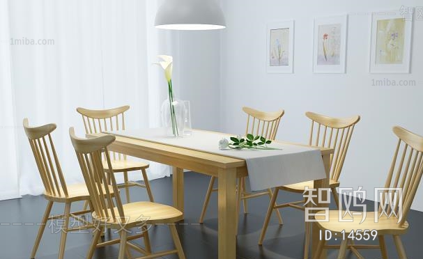 Modern Nordic Style Dining Table And Chairs