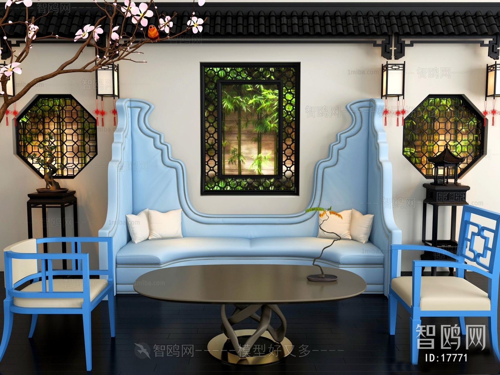 New Chinese Style Sofa Combination