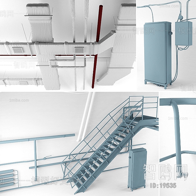 现代LOFT楼梯栏杆/电梯