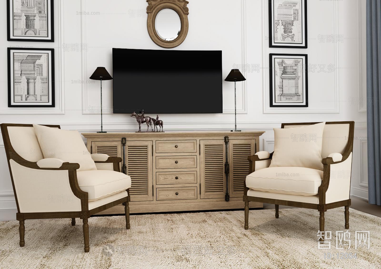 American Style Simple European Style TV Cabinet