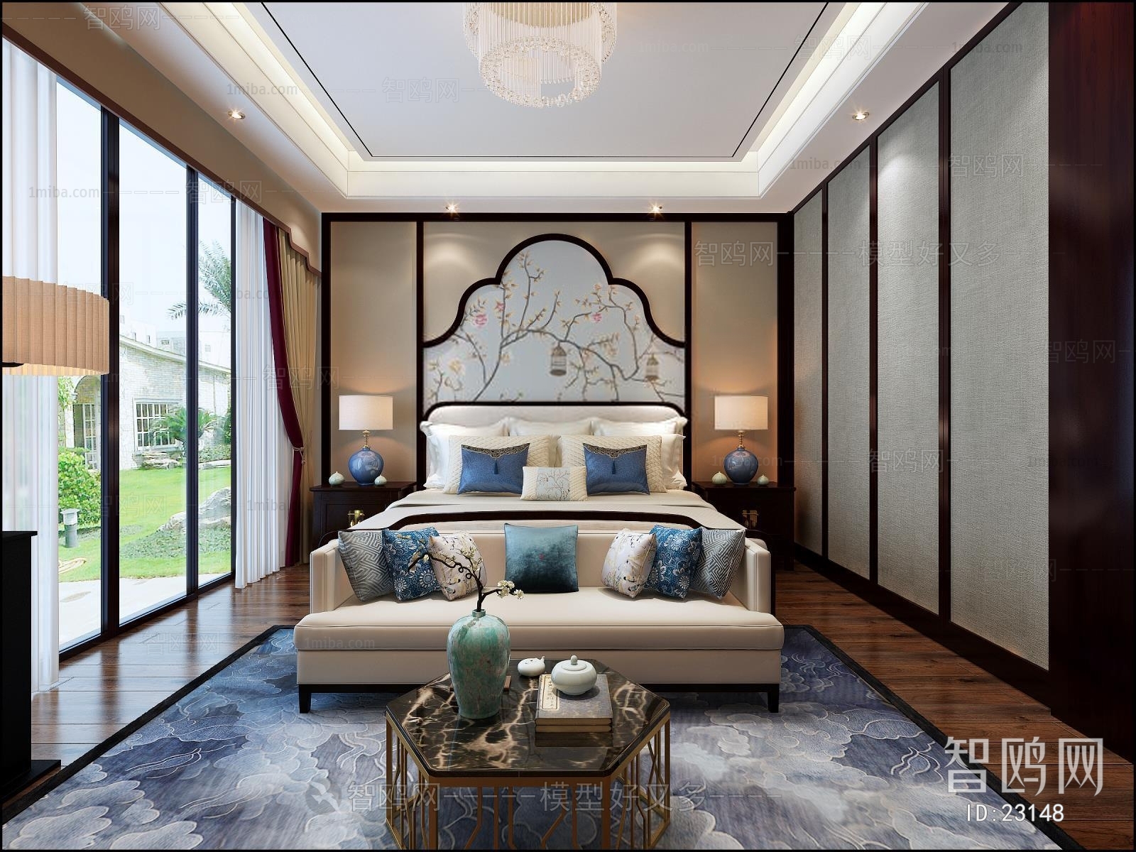 New Chinese Style Bedroom