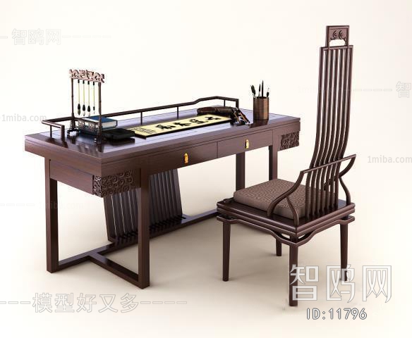 中式书桌椅