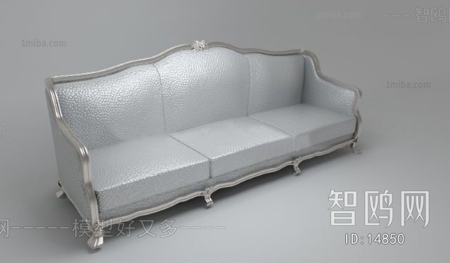 Simple European Style New Classical Style Three-seat Sofa
