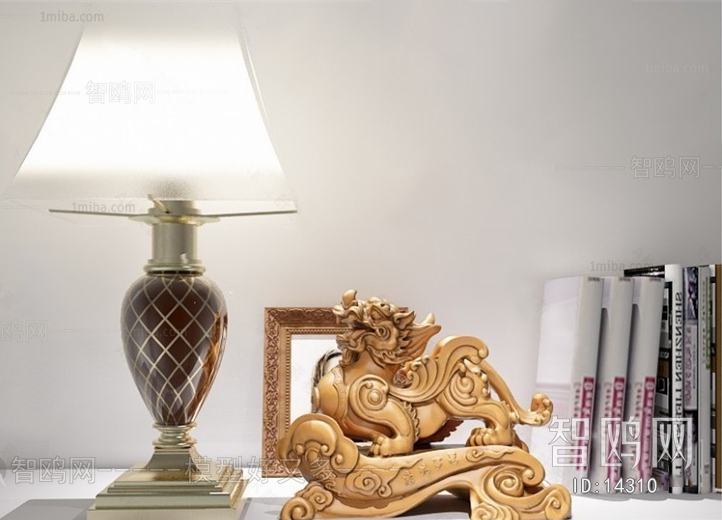 新中式雕塑狮子台灯