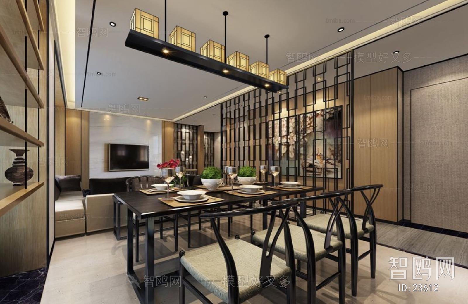 Modern New Chinese Style Dining Room