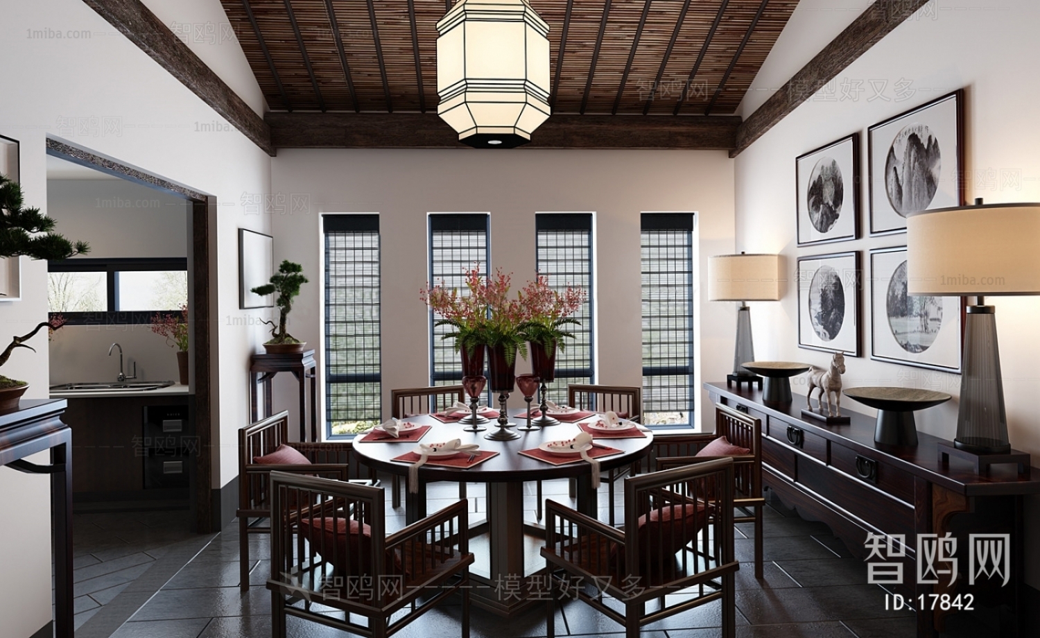 New Chinese Style Dining Room