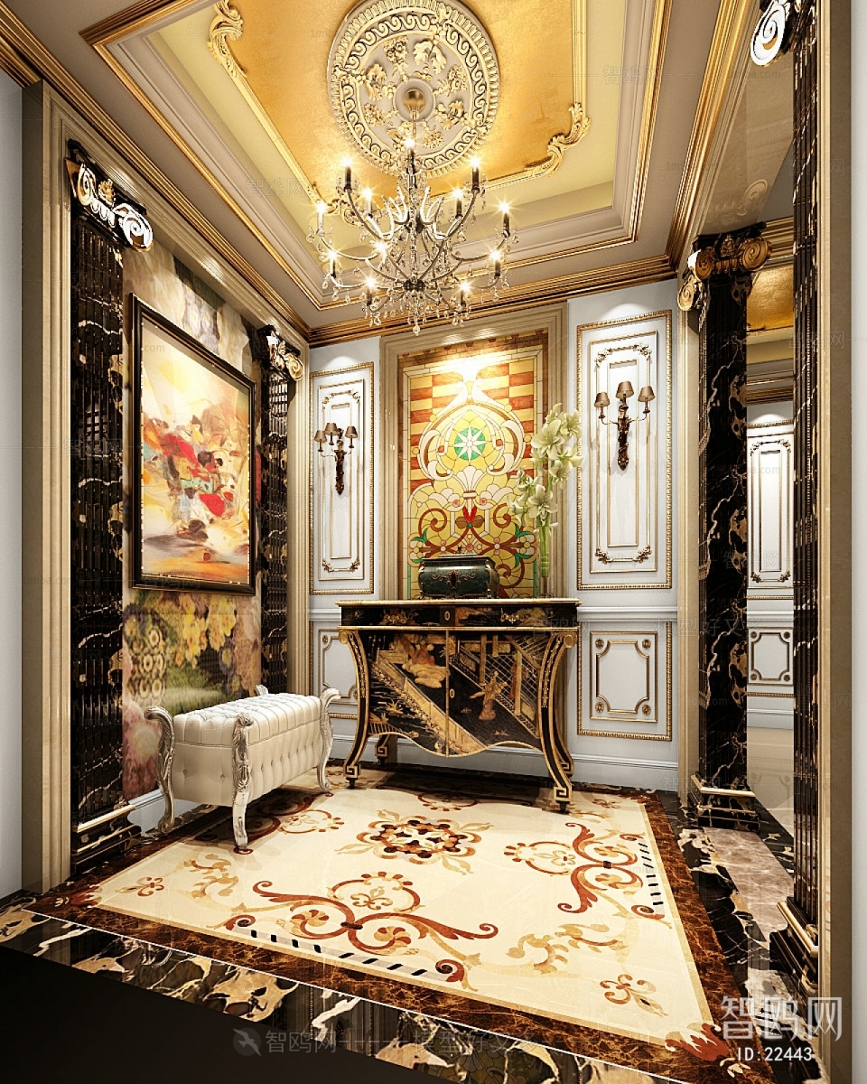European Style New Classical Style Hallway