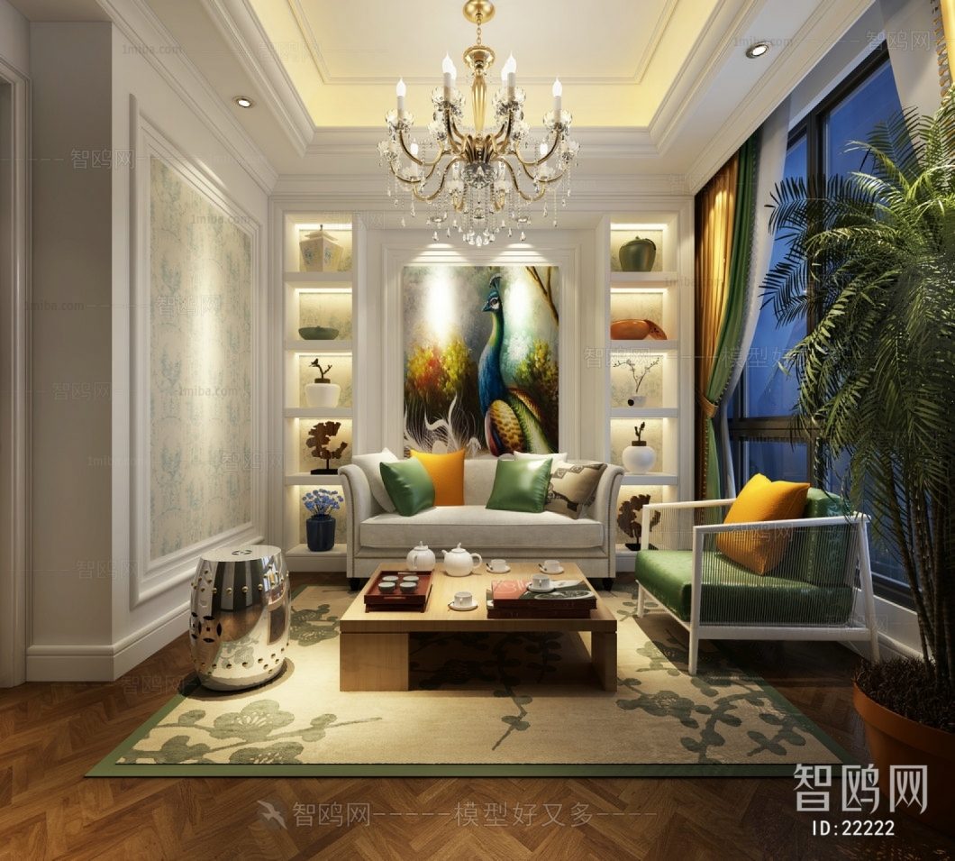 Modern New Chinese Style A Living Room