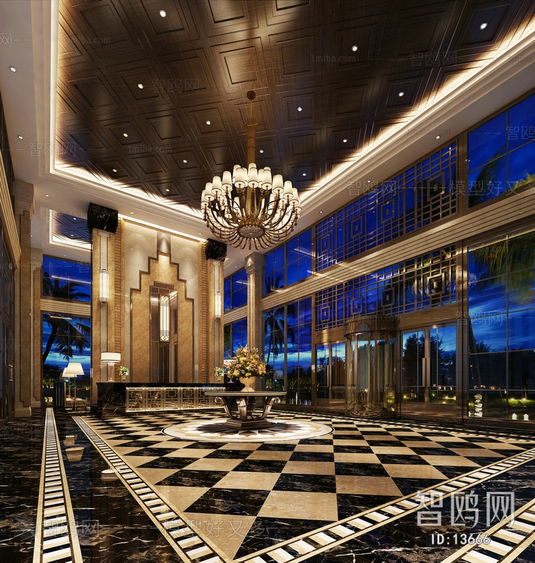 Simple European Style Lobby Hall