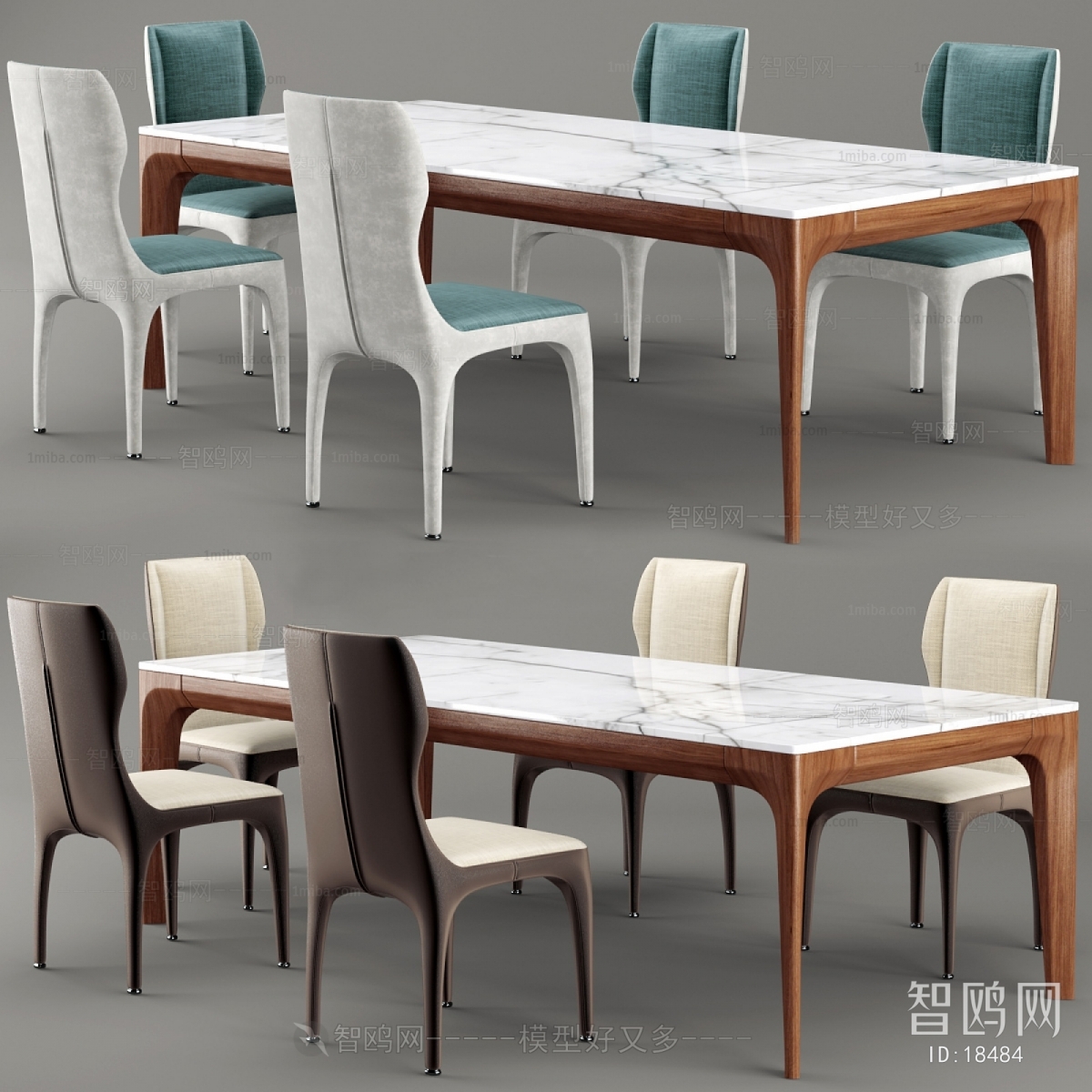 Modern Nordic Style Post Modern Style Dining Table And Chairs