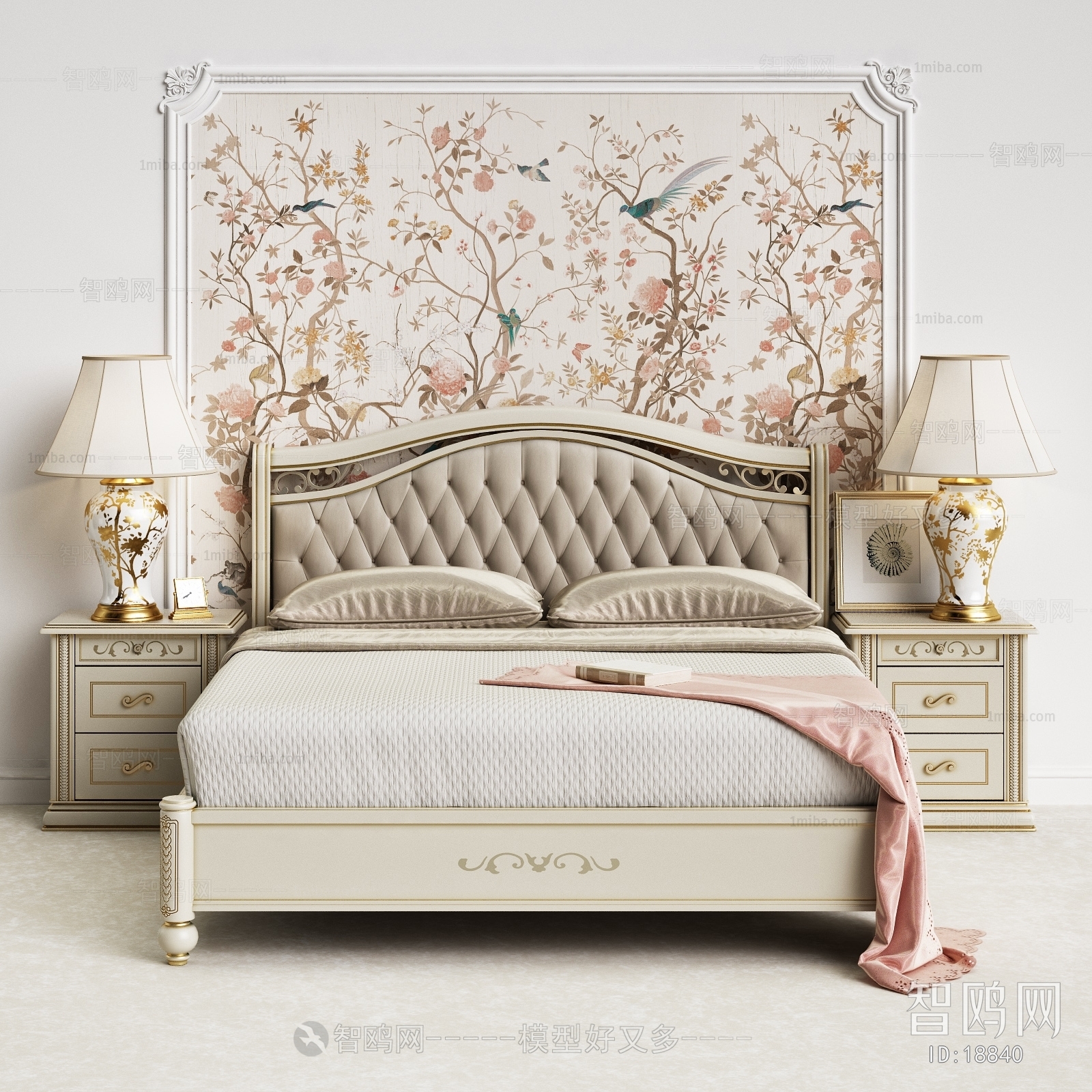 American Style Simple European Style Double Bed