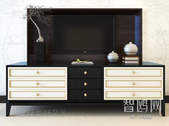 Modern New Chinese Style New Classical Style TV Cabinet