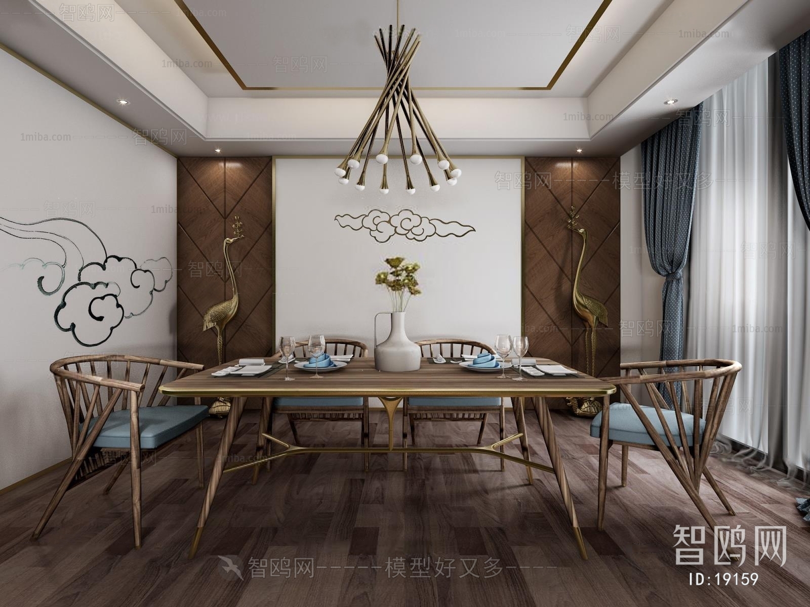 Modern New Chinese Style Dining Room