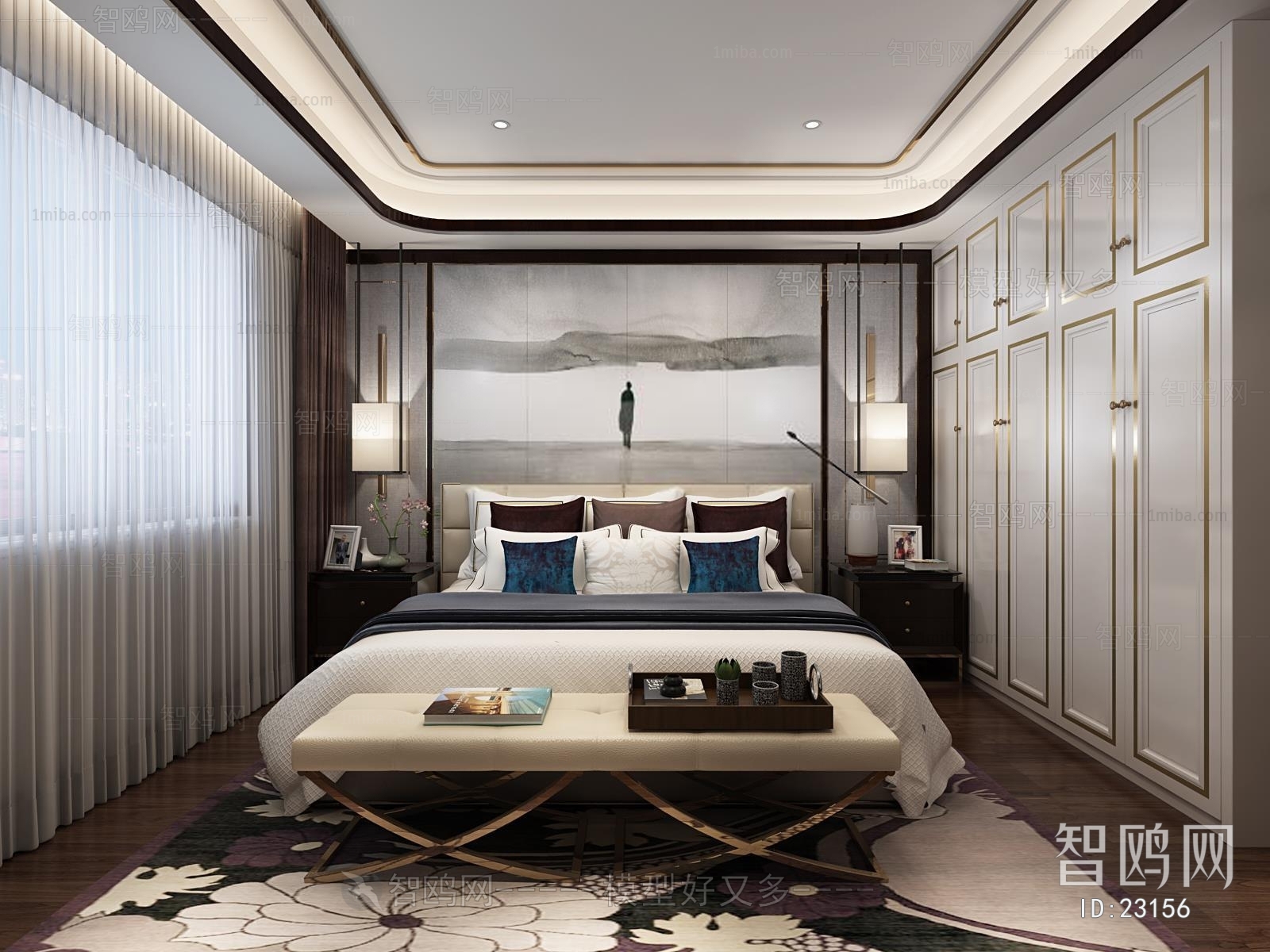 New Chinese Style Bedroom