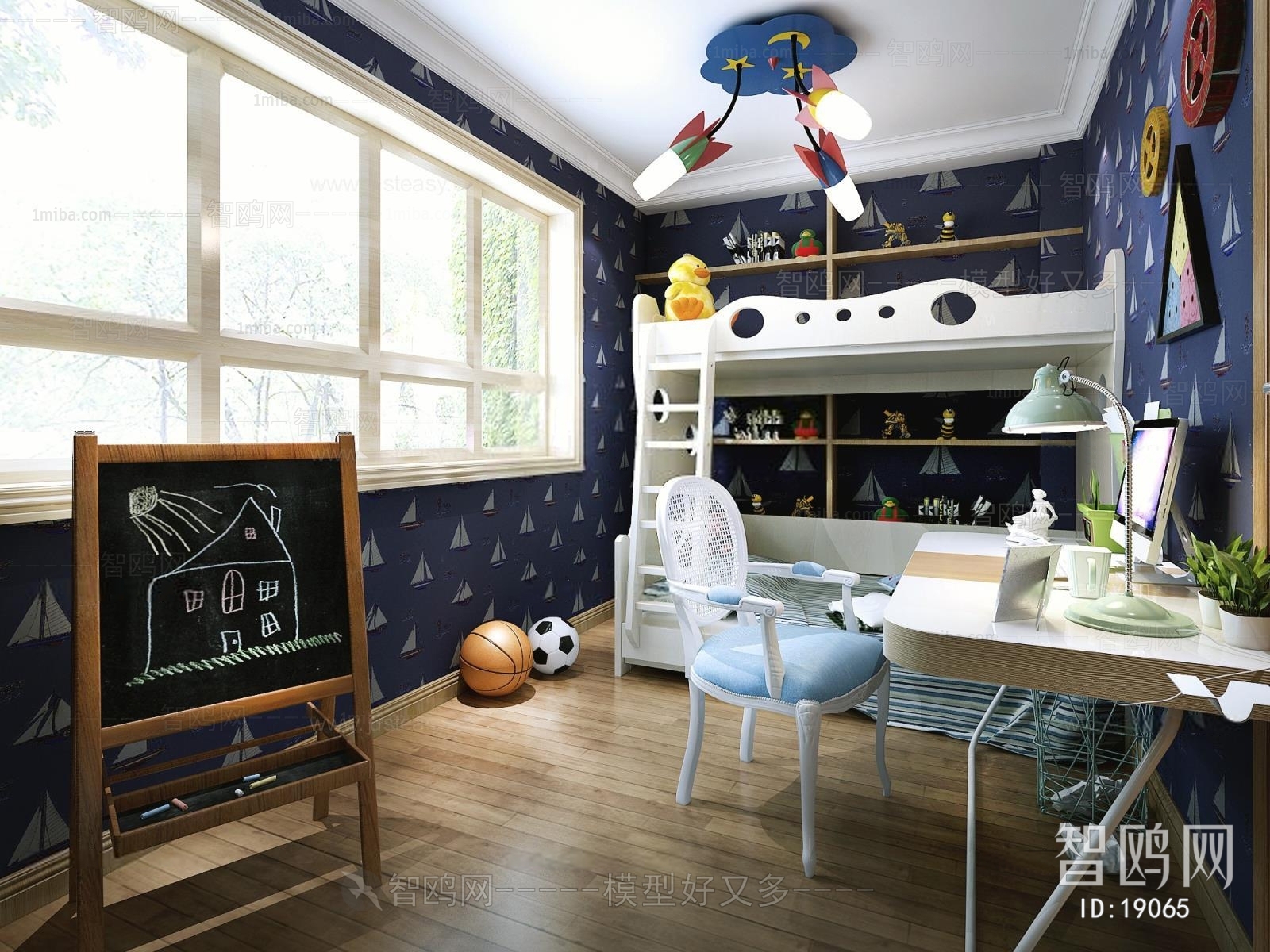 Simple European Style Children's Room