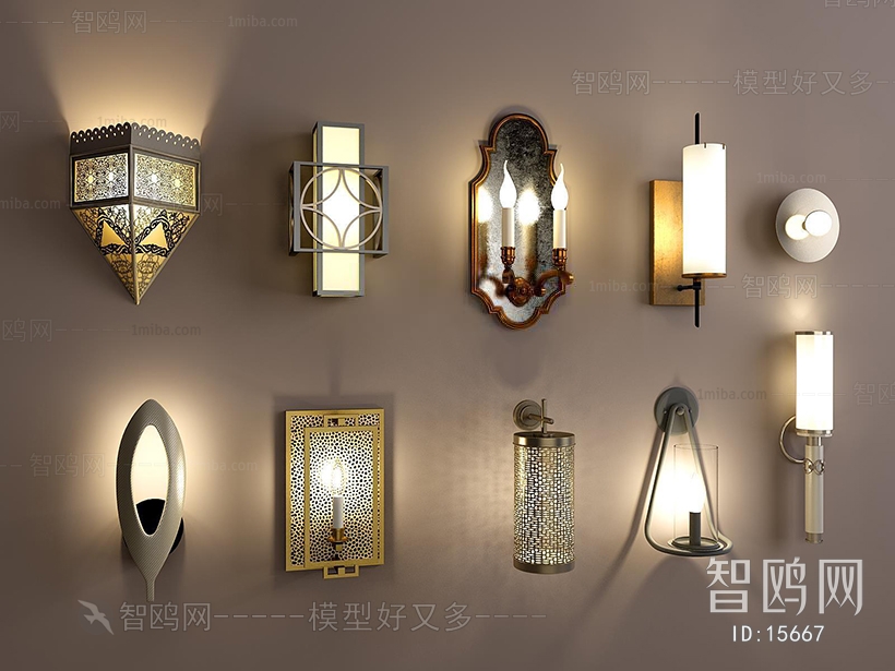 Modern European Style Southeast Asian Style Wall Lamp