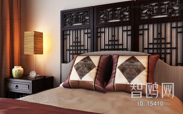 New Chinese Style Double Bed