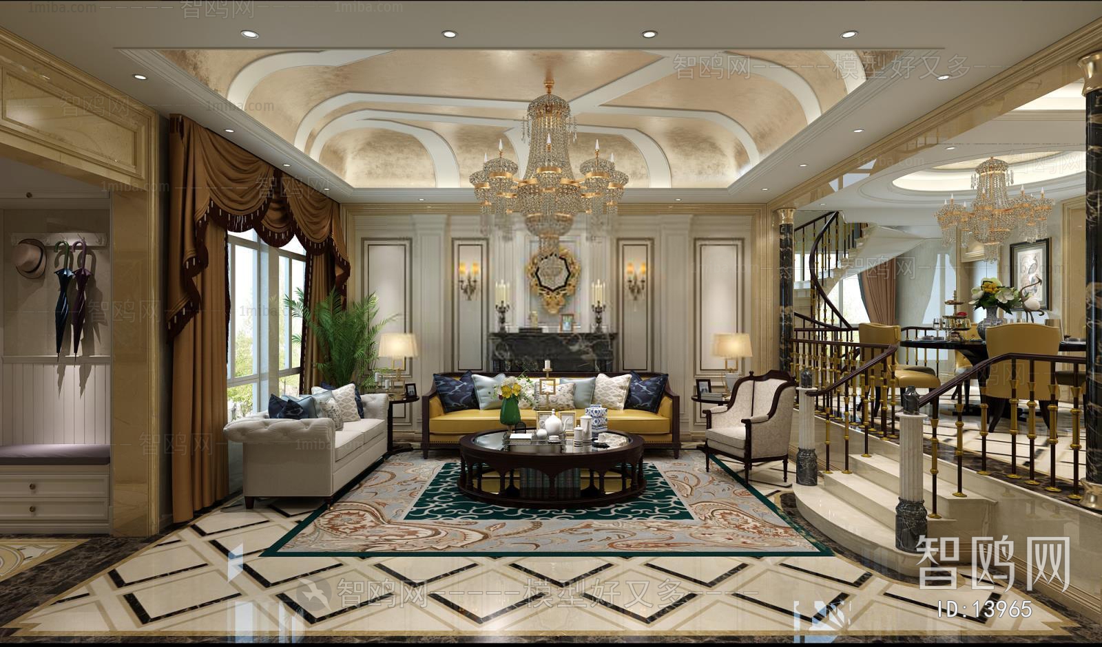 Simple European Style New Classical Style A Living Room