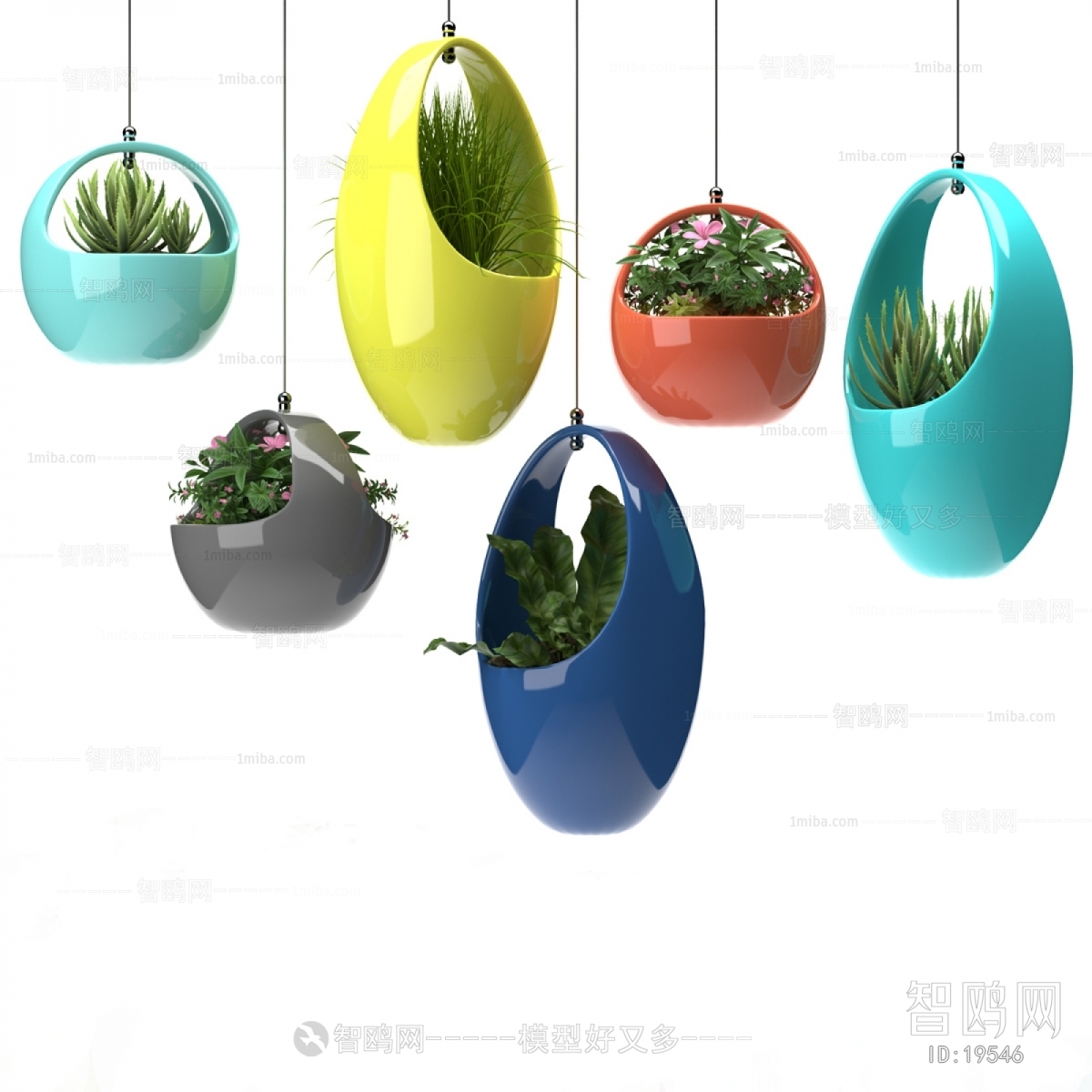 Modern Potted Green Plant