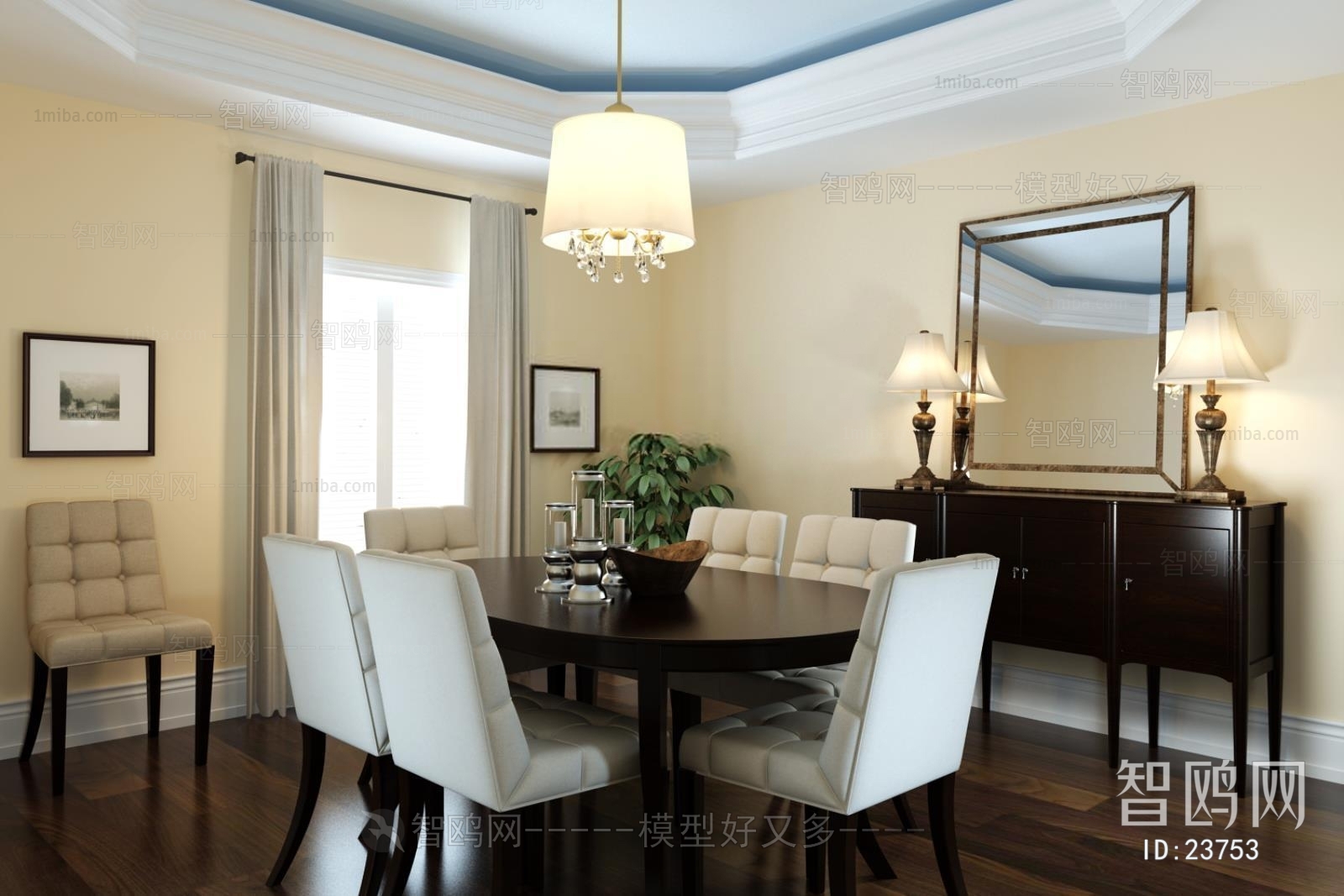 American Style Simple European Style Dining Room