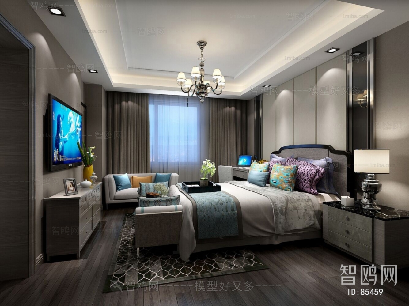 Simple European Style Bedroom