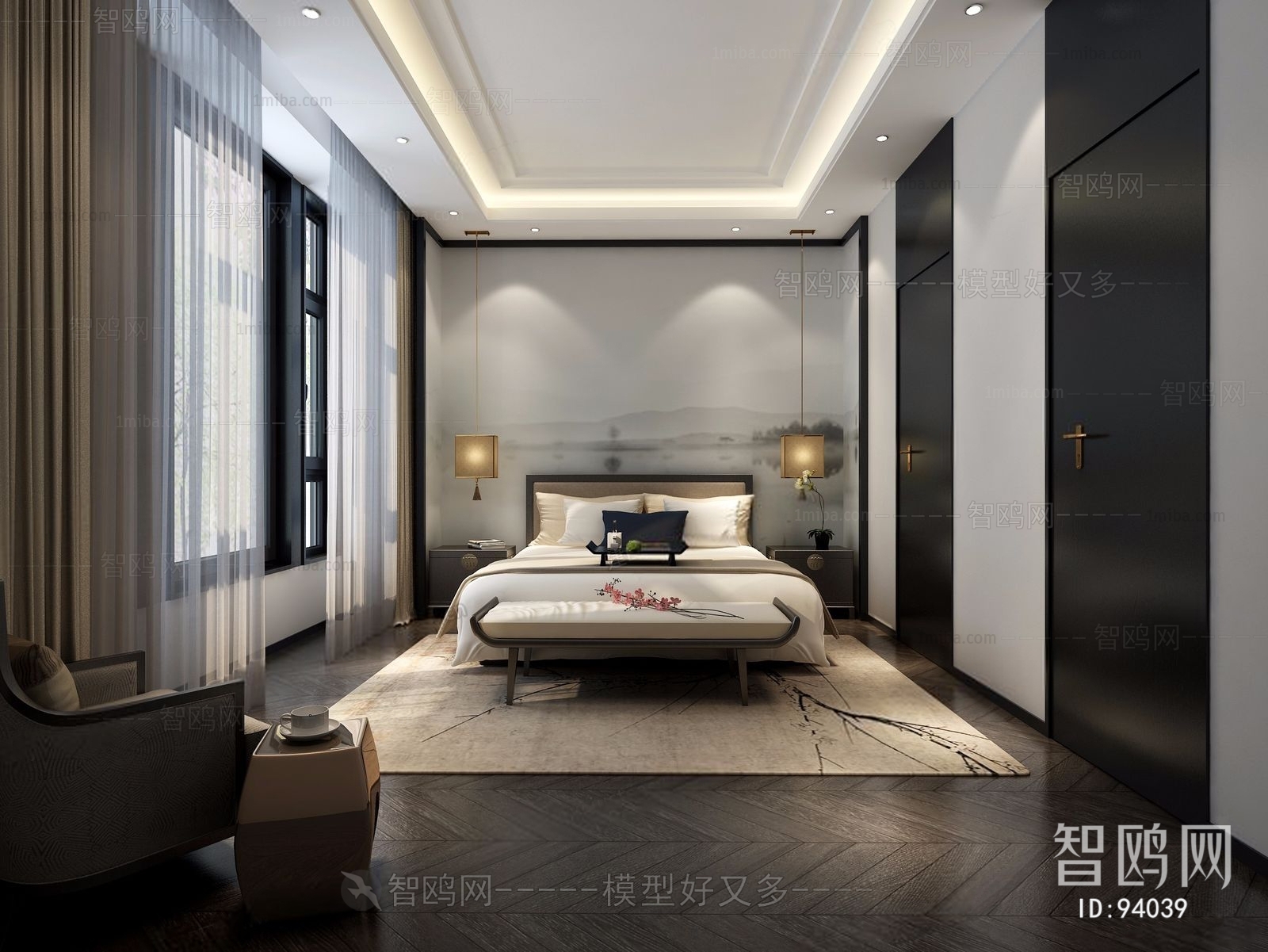 New Chinese Style Bedroom