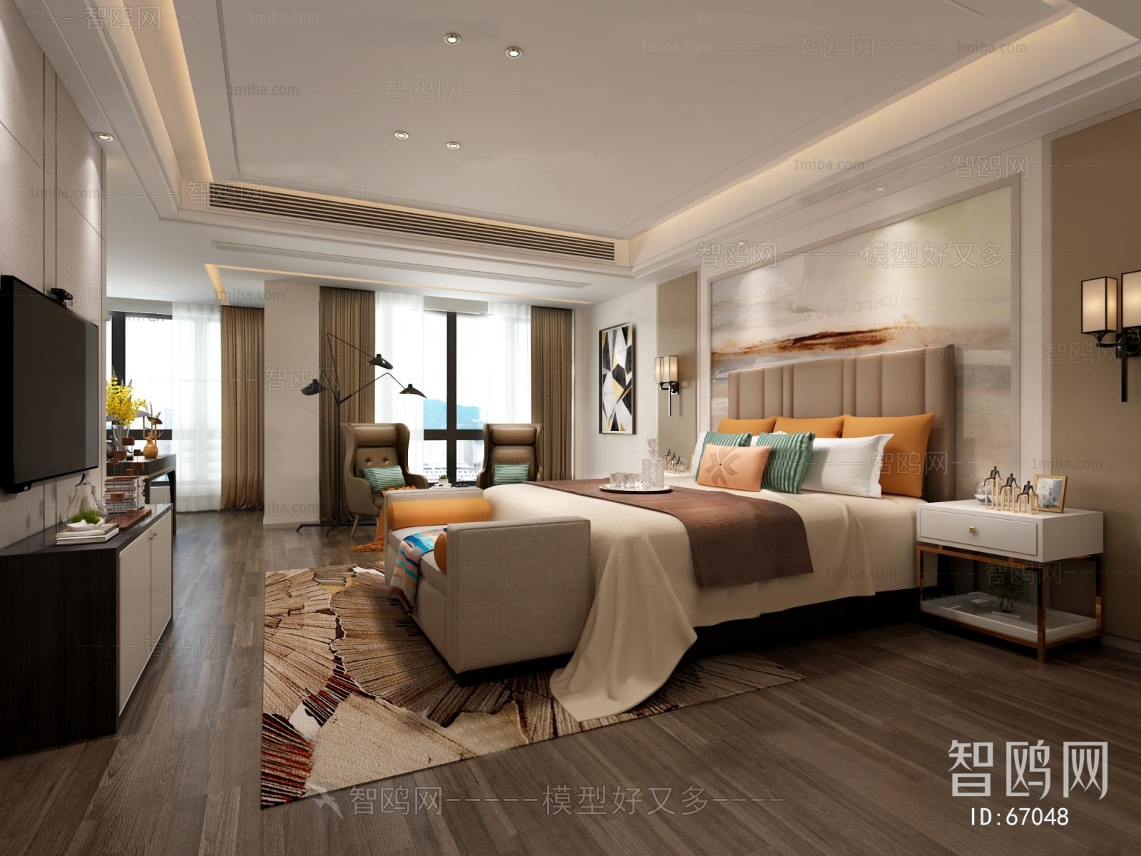 Modern Hong Kong Style Bedroom