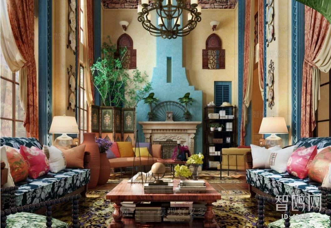 Mediterranean Style A Living Room