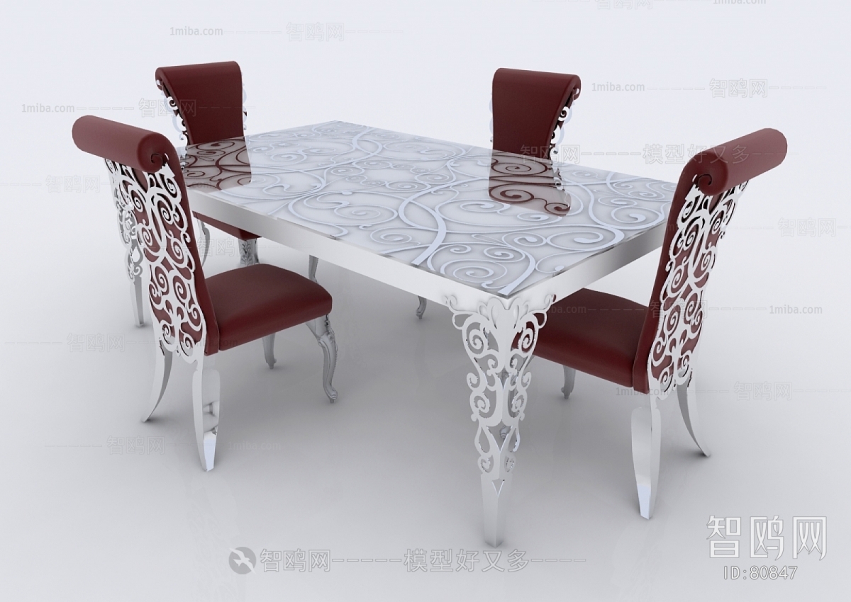 European Style Dining Table And Chairs