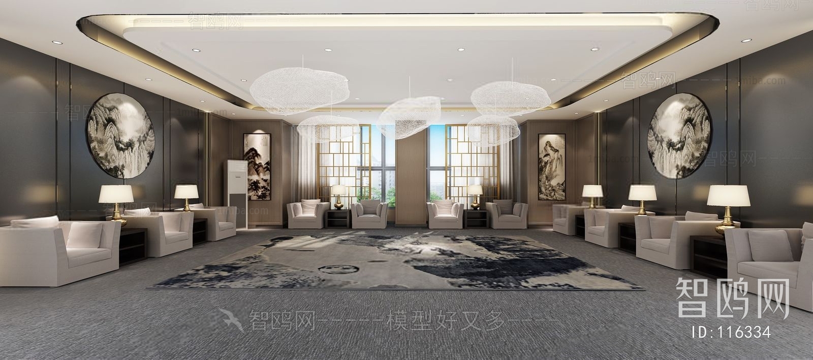 New Chinese Style Reception Room