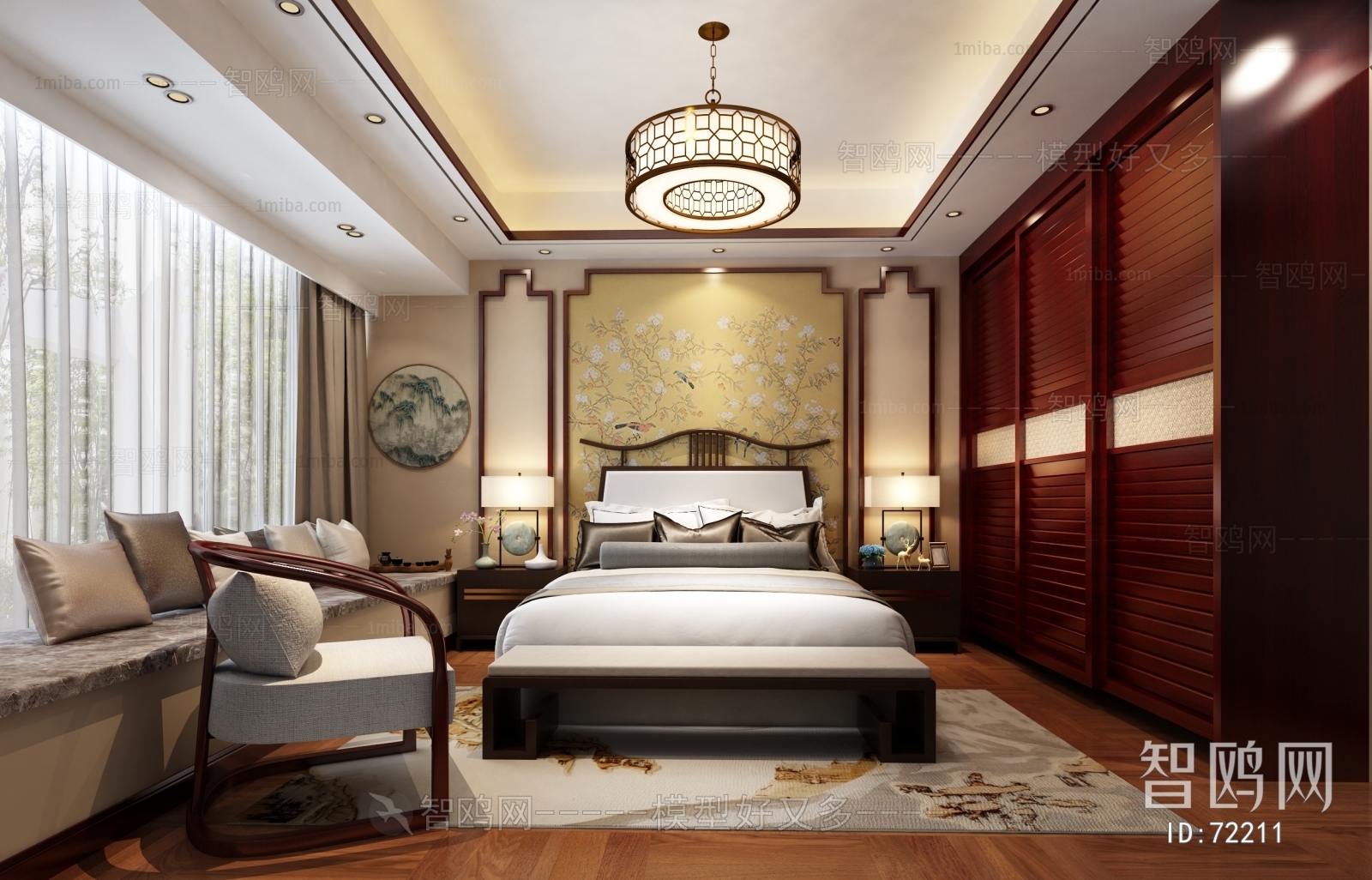 New Chinese Style Bedroom