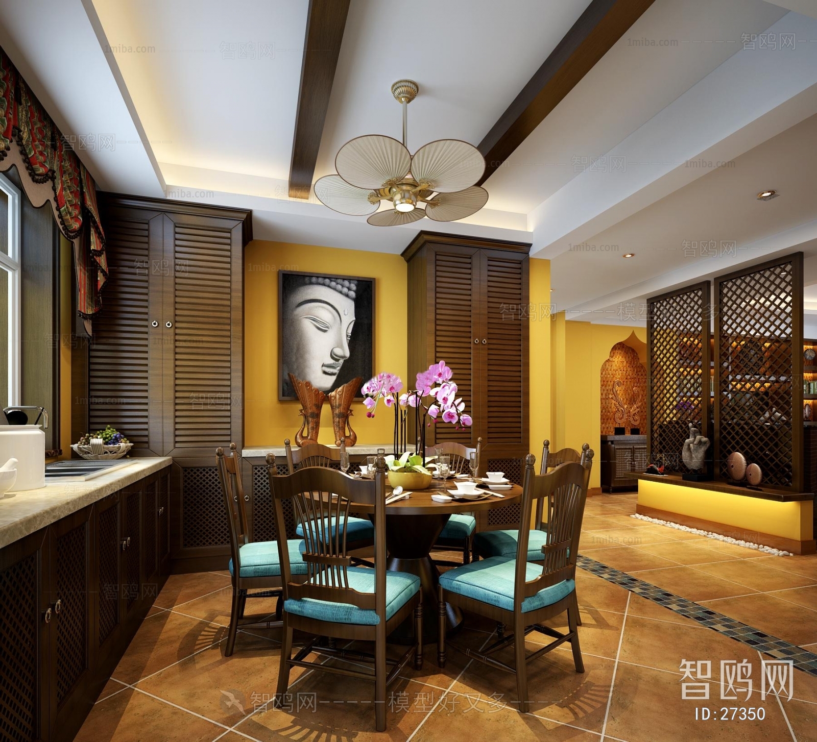 Southeast Asian Style Dining Room