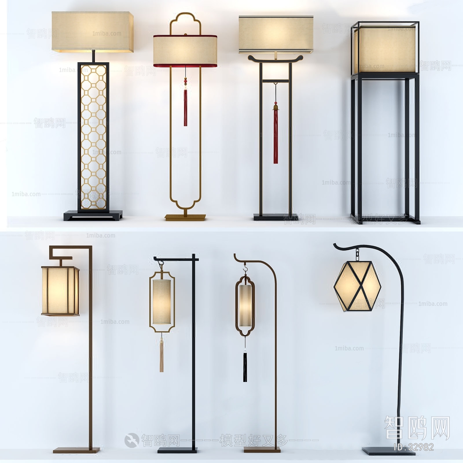 New Chinese Style Floor Lamp