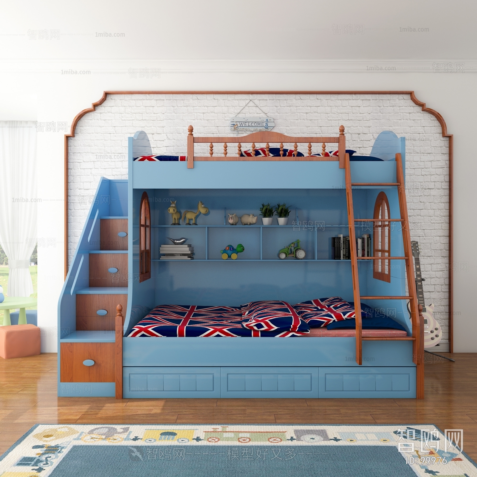 Mediterranean Style Bunk Bed