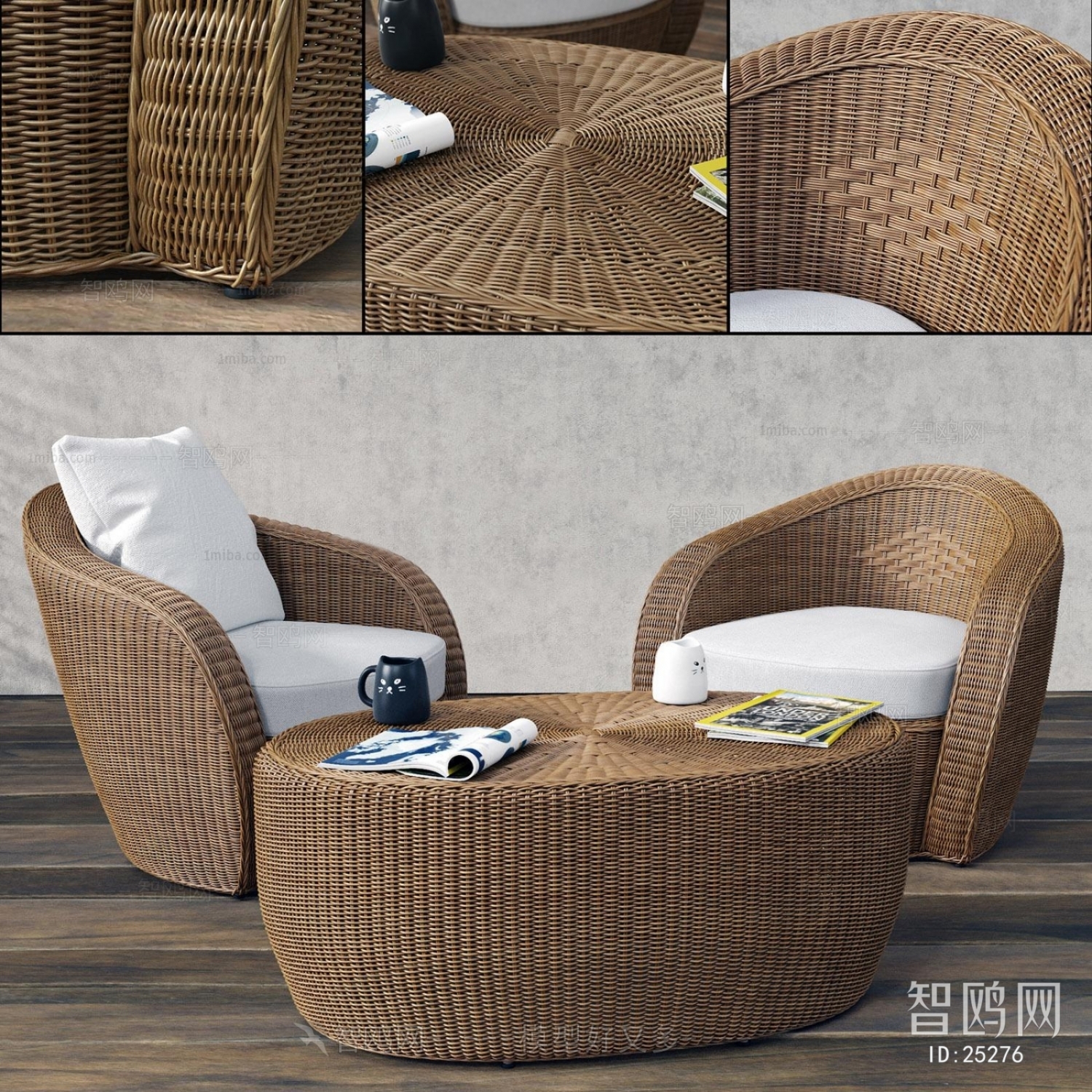 Modern Southeast Asian Style Lounge Chair