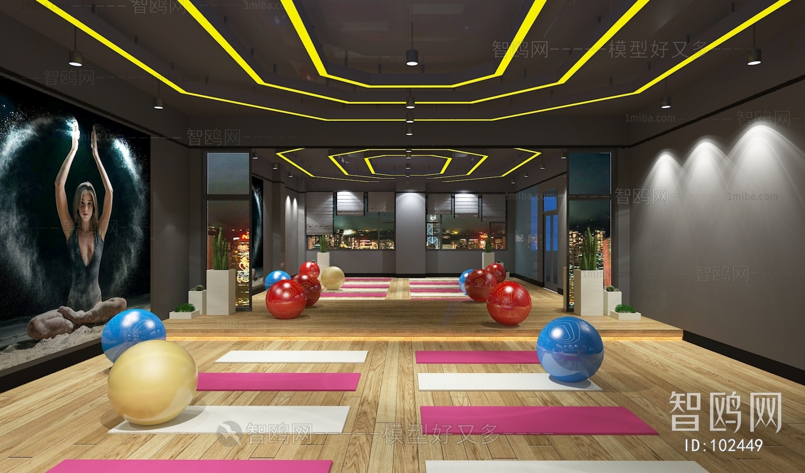 Modern Yoga Room