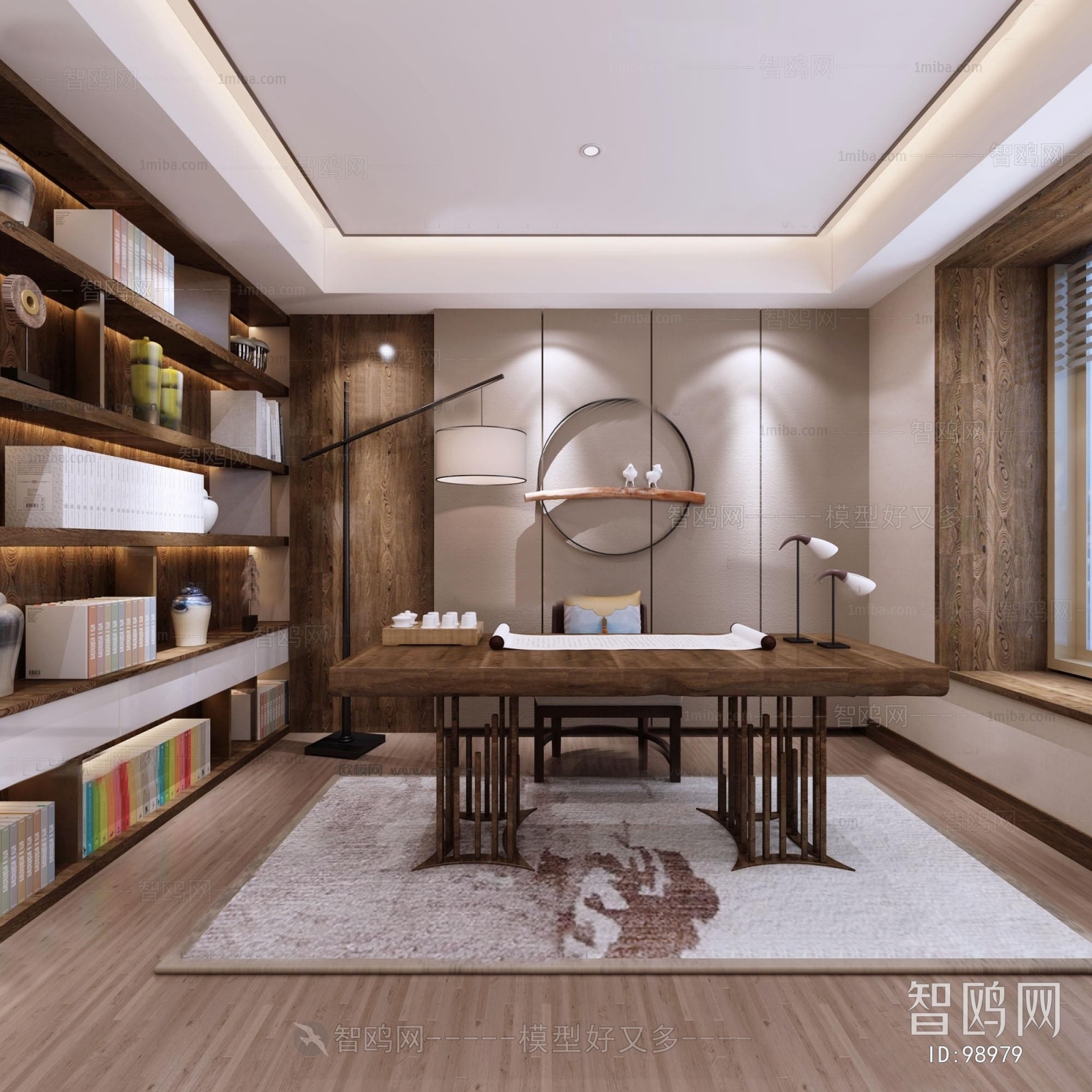 New Chinese Style Study Space