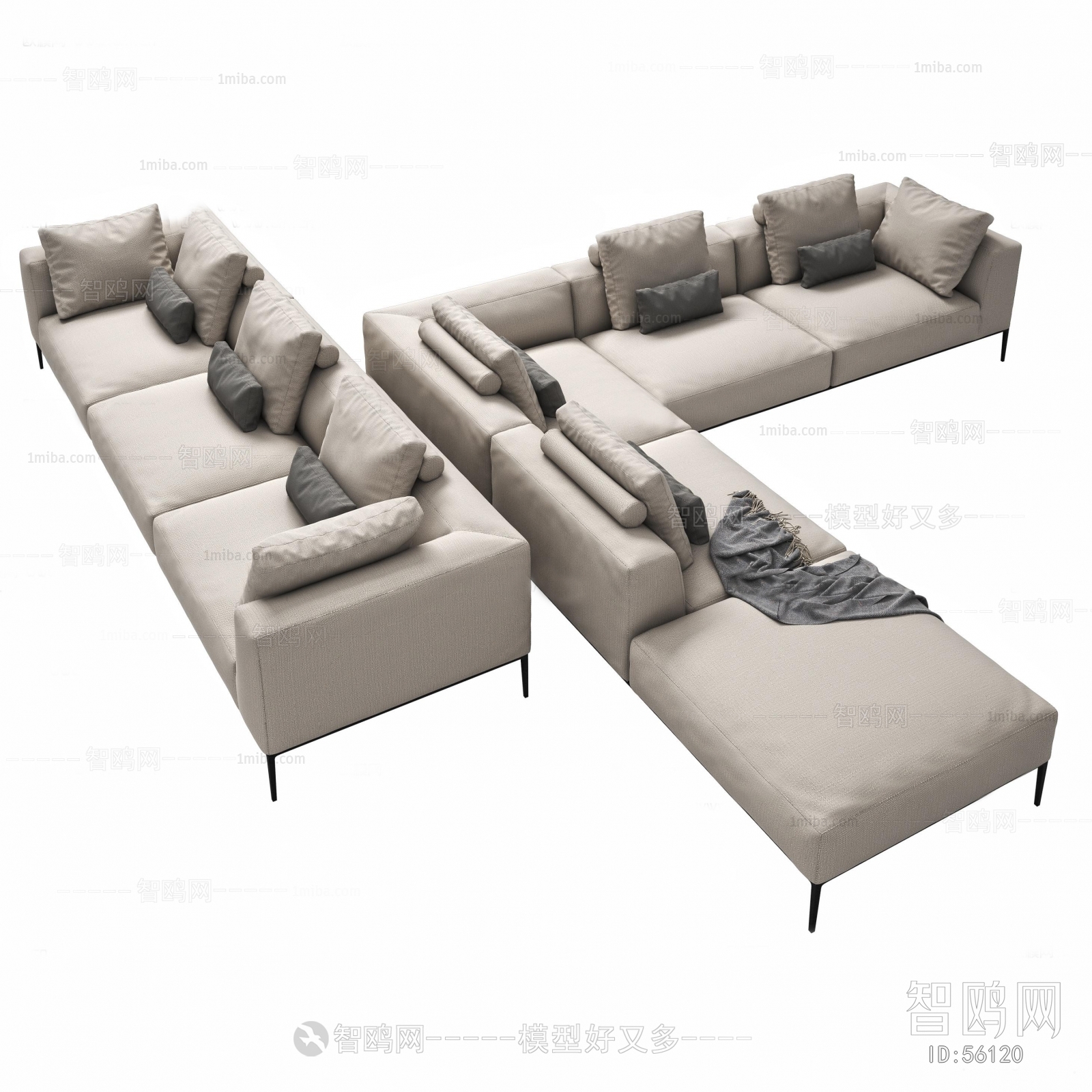 Modern Multi Person Sofa