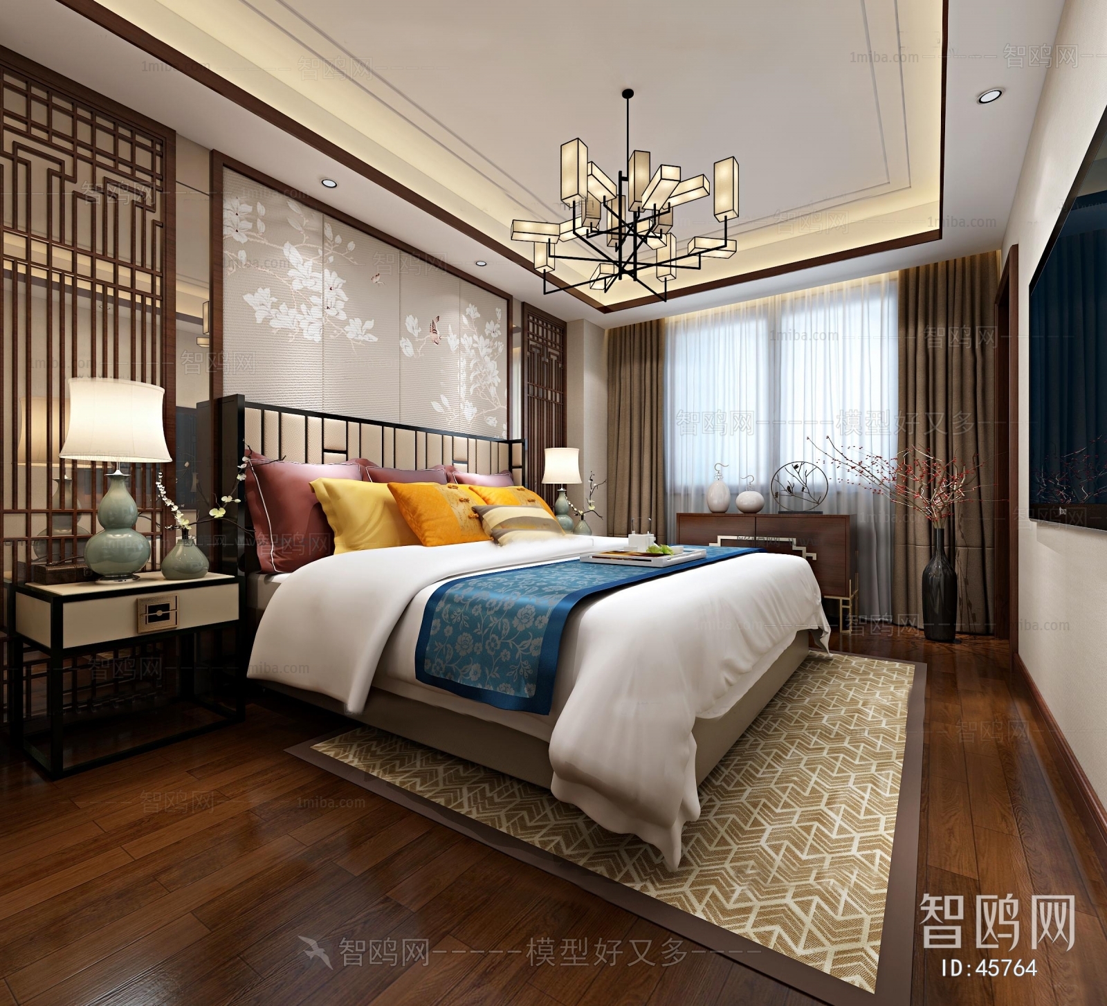 New Chinese Style Bedroom