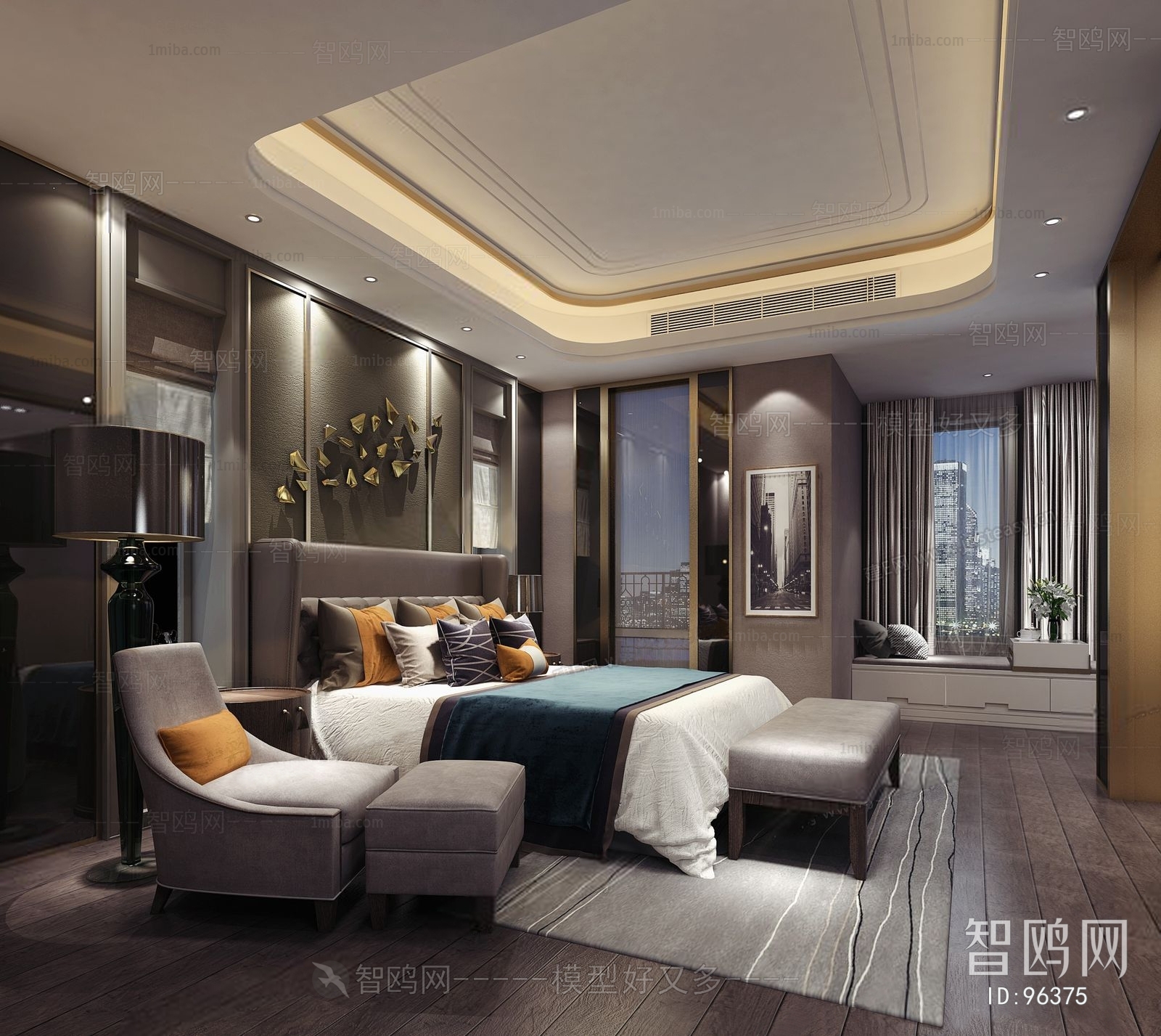 Modern Hong Kong Style Bedroom