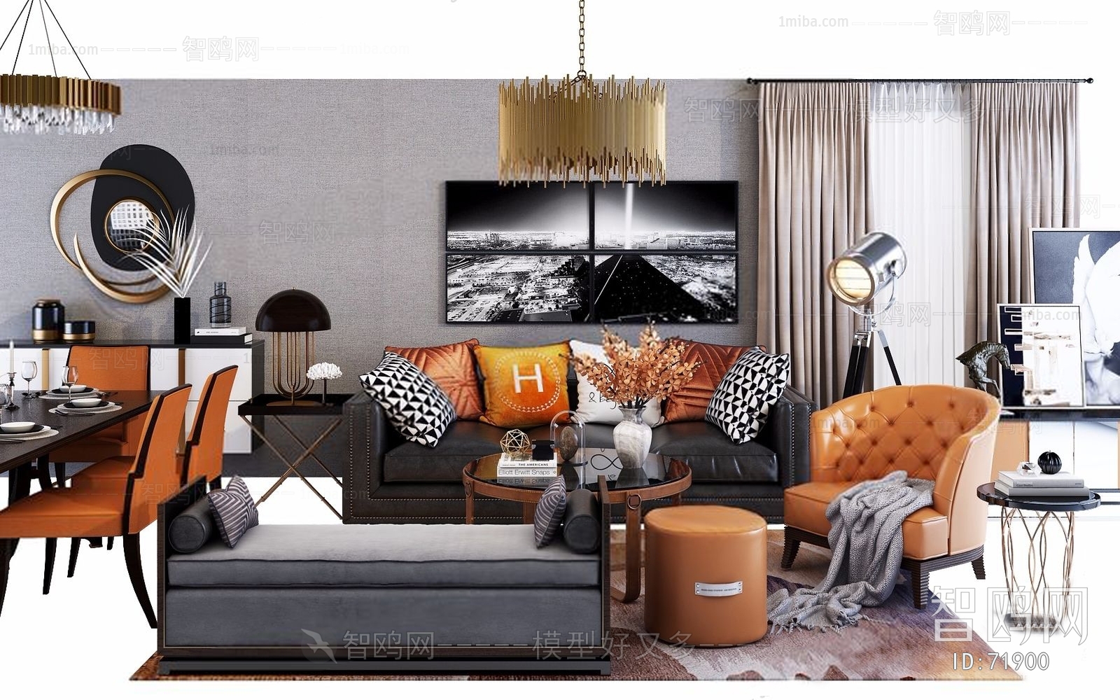 Post Modern Style Sofa Combination