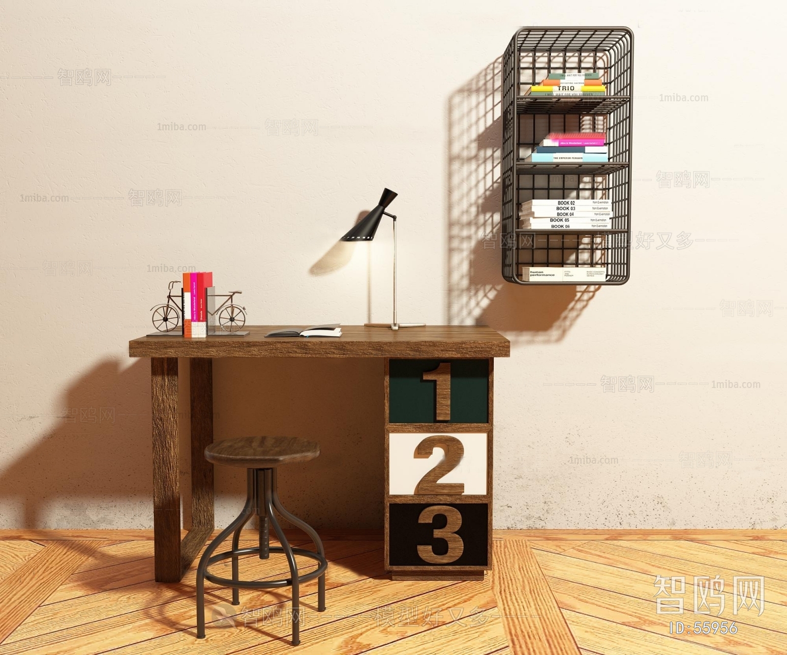 Industrial Style Computer Desk And Chair