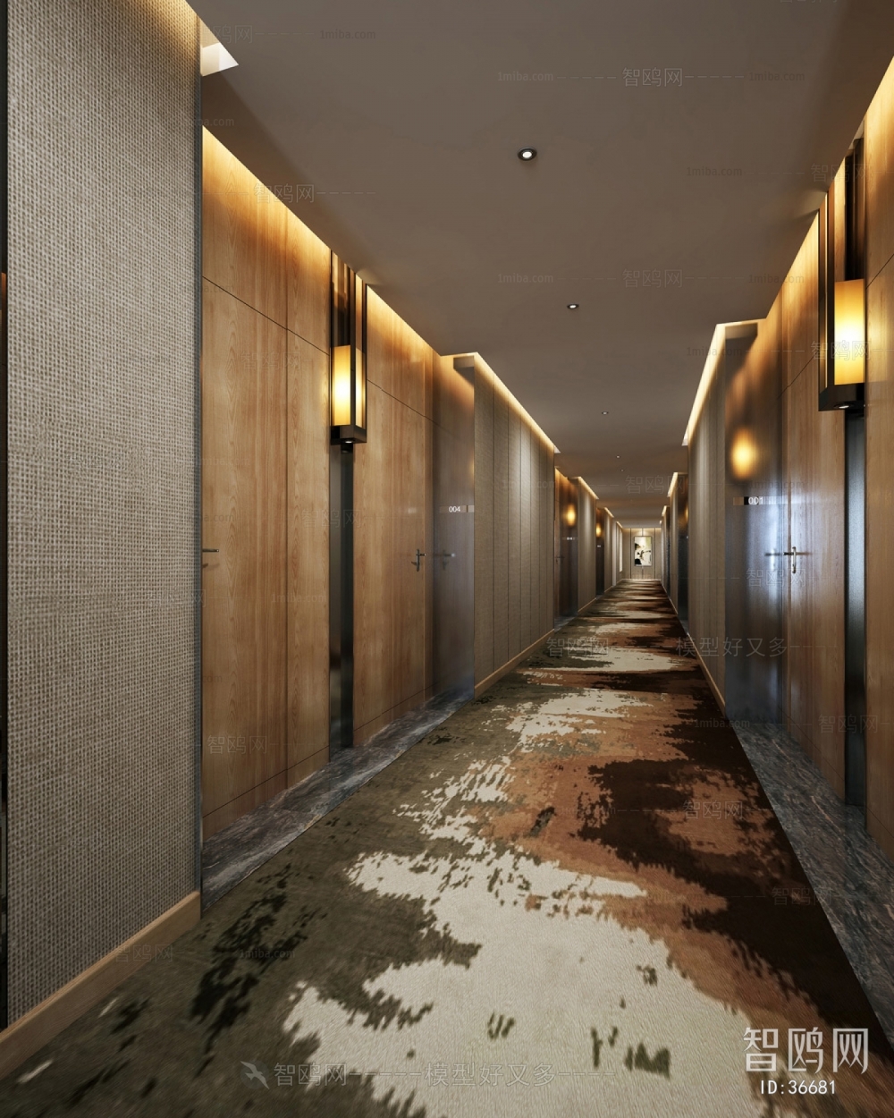 New Chinese Style Corridor Elevator Hall