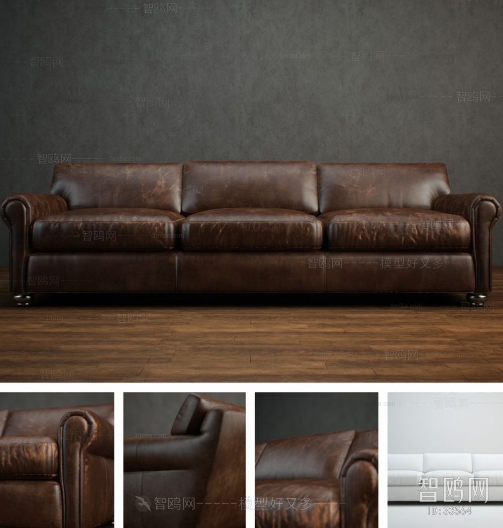 Modern American Style Three-seat Sofa